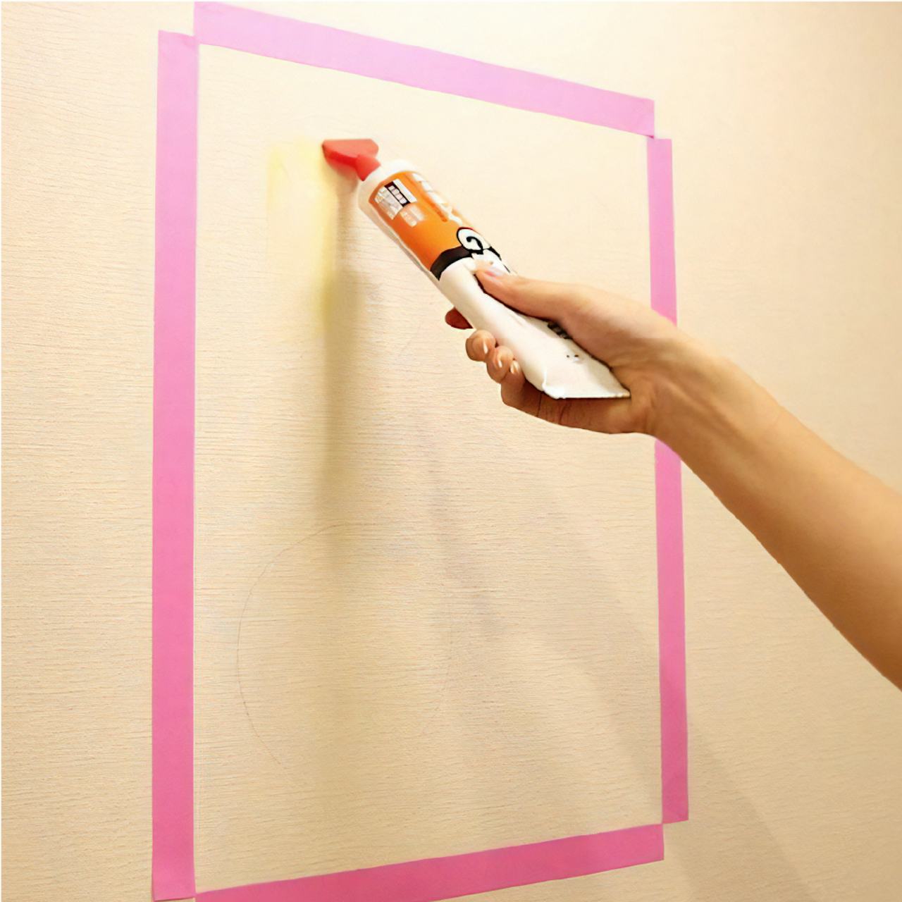 「ミラーマット3mm (鏡専用強力両面テープ)」の使用シーン⑶