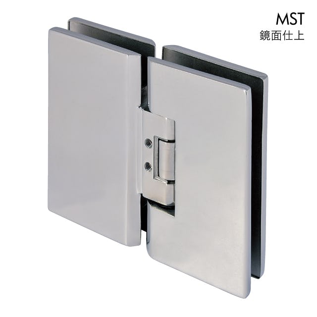 ガラスドア用ヒンジ 重量 (ガラス板取付タイプ)【GP4435-1】 鏡面 単品