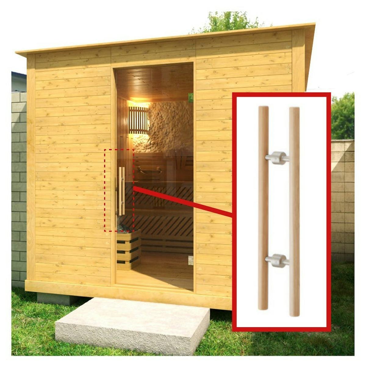 ナチュラルな空間にしたい場合は、木製のガラスドア用ハンドルがおすすめ