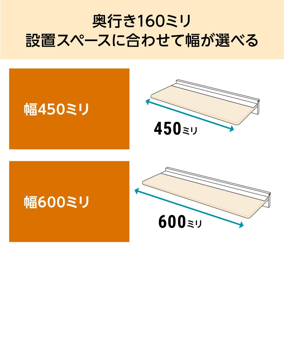 木製ウォールシェルフ(レールタイプ)の通販｜ガラスのホームセンター