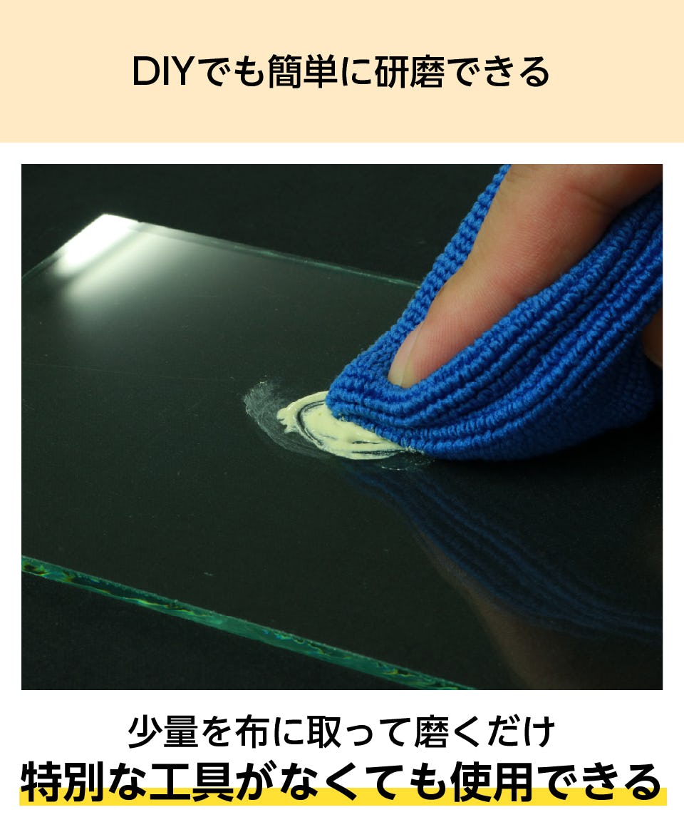 ガラス・鏡の傷消し用「ガラセリュウム」｜ガラスのホームセンター