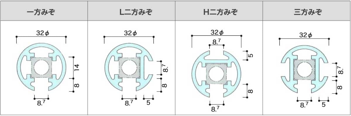ガラス間仕切りポール